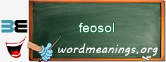 WordMeaning blackboard for feosol